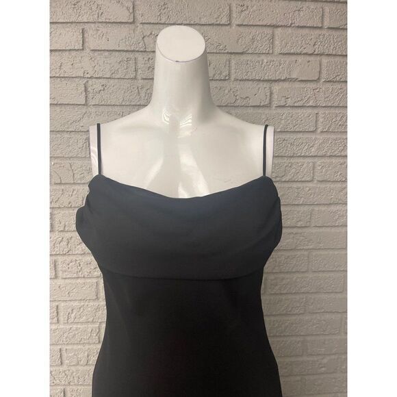 Be Smart Black Elegant Spaghetti Strap Evening Maxi Dress Size 5/6 - Picture 2 of 9
